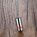 Pill Shape Container Alert Identification Pendant Necklace Chain 22"SEAU