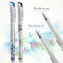 Delicate China Orchid Blue White Porcelain Style Office School Gel Writing Pen