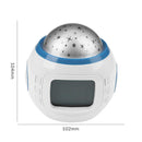 Music Starry Star Snooze Alarm Clock Kids Room Calendar Light Projector