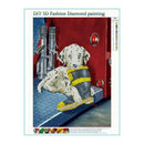 DIY Round Diamond Painting Embroidery Kits Dog Cross Stitch Craft Decor (C)