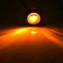 1X 3/4" Amber Yellow Small Round Side Marker lights 3LED Button Lamps Lorry 1 â„–[