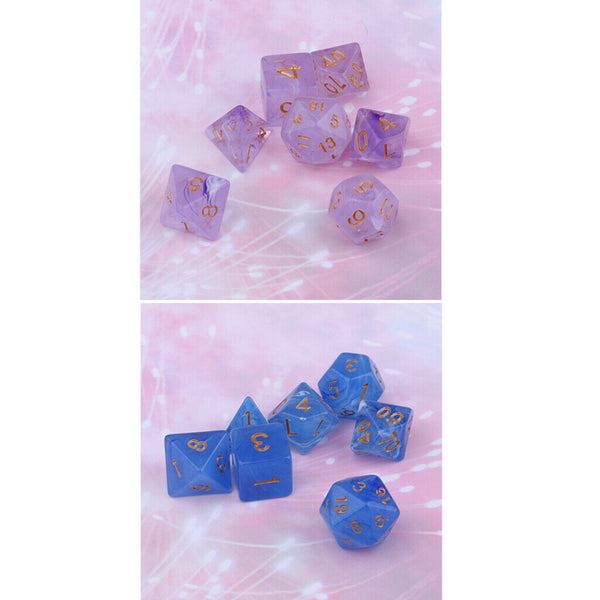 14/Set Polyhedral D4 D6 D8 D20 Dice for TRPG Action Game Dungeons & Dragons