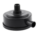 1/2" PT Male Thread Black Plastic 10cm Dia Filter Silencer for Air Compress