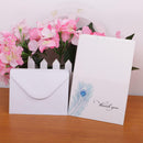 Pack of 50 Wedding Christening Peacock Feather Thank You Cards Envelopes