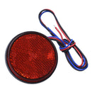 LED Red Motorcycle Round Reflector Tail Brake Turn Signal Light Lamp Bulbs Kit