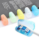 5PC Portable Toothbrushes Head Cover Holder Travel Hiking Camping Brush Cap Case