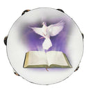 Tambourine Double Row Jingles Tamborine with Dove Bible Patter for Church