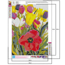 Vibrant Flower Diamond Painting DIY Full Round Drill 5D Needlework (B2432) A