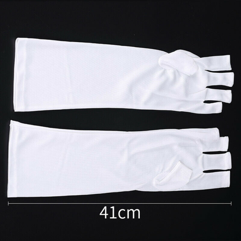 Hot Nail Art UV Gel Protect Hand Gloves Anti-UV Open-toed Gloves Manicure Tool