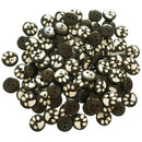100Pcs Sewing Round Painting Wood Button Wood Decorative Buckle for Clothes