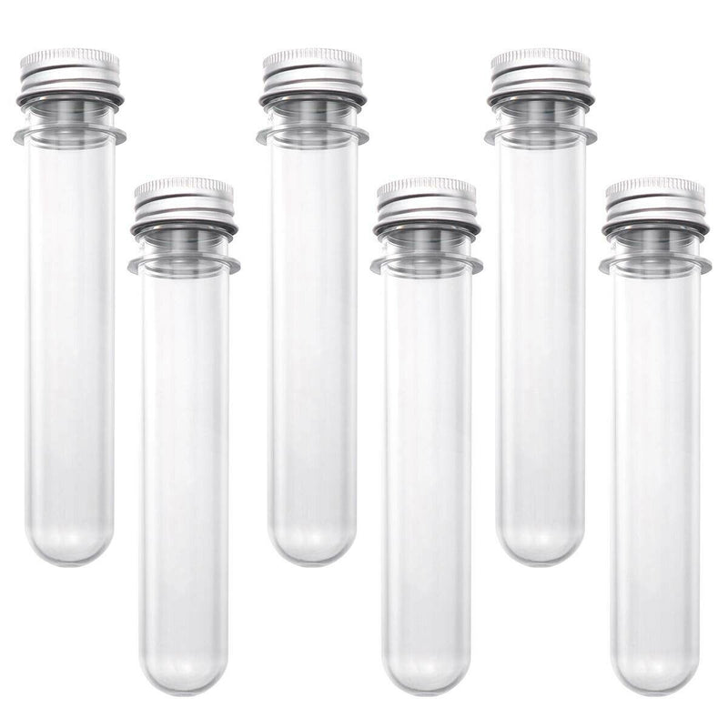100Ml Plastic Test Tubes (25Pcs) With Cleaning Brush Transparent Storage Tu H3Q6