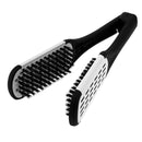 Plywood Bristles Comb Straightener Electric Heat Brush Hair Straightener