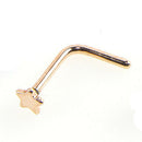 Exquisite Star Nose Ring Stud Elegant 8 Color L Shaped Nose Ring Stud Set OE