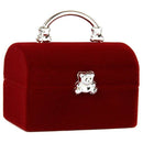 Jewelery Box Display Case for Ring Earrings Box Organizer - Red R5B2