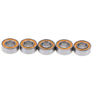 5Pcs Orange 4*8*3mm MR84RS MR84-2RS 4x8x3mm rubber sealed ball bearingsJC%a