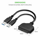 22 pin USB3.0 to SATA Adapter Cable For 2.5 inch HDD/SSD Hard Disk Laptop H