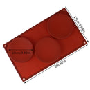 3 Cavity Large Round Disc Silicone Mold Shallow Cylinder Classic Mold Shapes^SE
