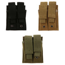 Outdoor Double Pouch Bag Flashlight Holder Sports Travel Pouch Khaki