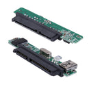 2.5" SATA Female HDD SSD USB 2.0 To 7+15Pin SATA Adapter Converter