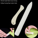 2Pcs Bone Folder Craft Tools Leather Scoring Folding Creasing Paper Accessory FT
