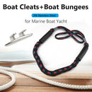 5 inch Boat Deck Mooring Cleats with 4ft Bungee Dock Line Docking Rope