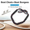5 inch Boat Deck Mooring Cleats with 4ft Bungee Dock Line Docking Rope