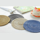 Family mat ramie insulation mat round placemat carpet kitchen accessories d