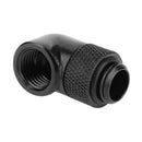 G1/4 Thread 90 Degree Fitting Adapter Rotary Water Cooled Connector(Black)