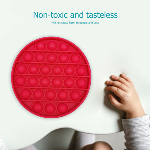 Push Bubble Fidget Sensory Toys Relief Stress Squeeze Toys (Rose Red)
