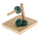 Wooden Montessori Discs on Horizontal Dowel - Geometry Toys For Kids - Train