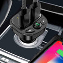QC3.0 Bluetooth 5.0 Wireless Handsfree Car FM Transmitter Player USB MP3 Du X0D3