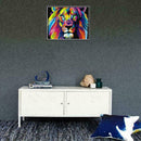DIY Filling Oil Canvas Paint By Number Kit Multi-Colored Lion Painting V8M1 A8M4