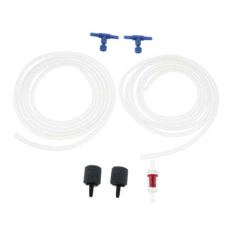 2x Aquarium Air Pump Accessory Kit (Airline, Sand Head,Regulator and Check Non