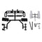1/10 RC Racing Drift Car Accessories - Double Tip Pipes with License Bracket