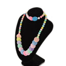 Colorful Beads Necklace&Bracelet Set Party Jewelry for Kids Baby Girls  JR