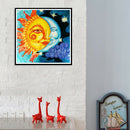 5D DIY Full Drill Diamond Painting Sun and Moon Cross Stitch Mosaic Kit