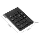 Wireless 2.4GHz 18 Keys Number Pad Numeric Keypad Keyboard for Laptop PC