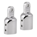 2 x 25mm Eye End Cap Marine Stainless Steel 316 Bimini Top Fitting Tube End Cap