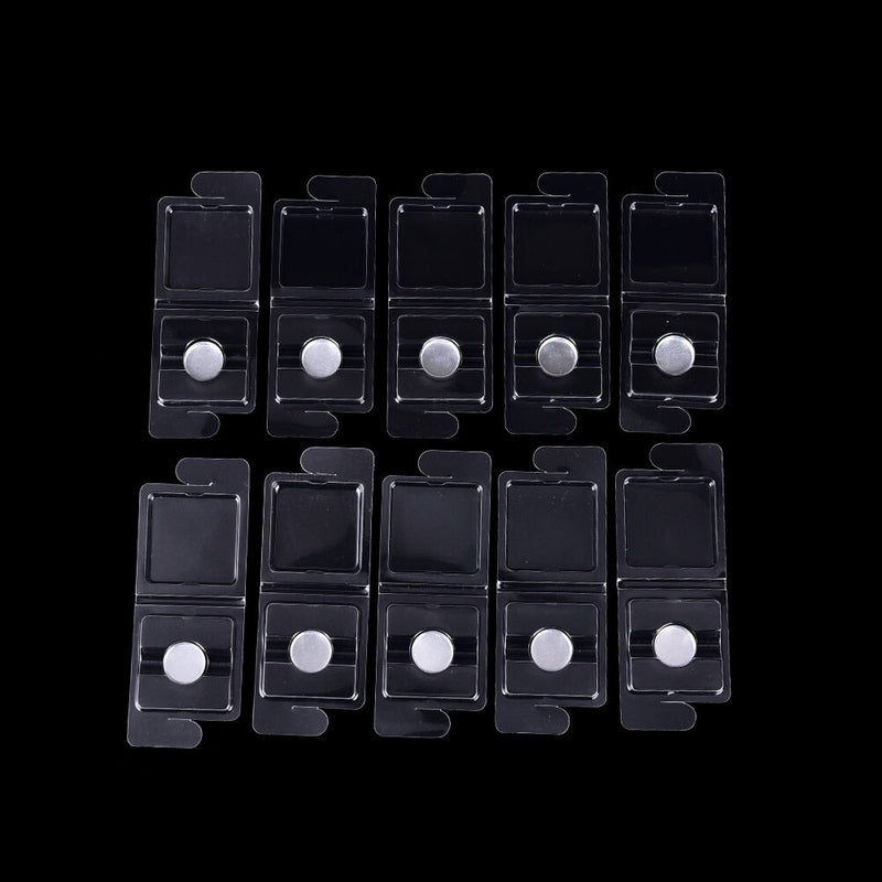 10 Set Empty Eyeshadow Palette Grade Plastic Pans DIY With 15mm Aluminium Cas Kw