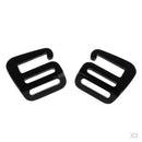 2 Pcs 1 in G Hook Outdoor Webbing Buckle for Backpack Strap 25mm Black