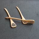 Bionic Natural Wooden Honey Dipper Drizzler Server Mixing Stick Spoon Health Gw
