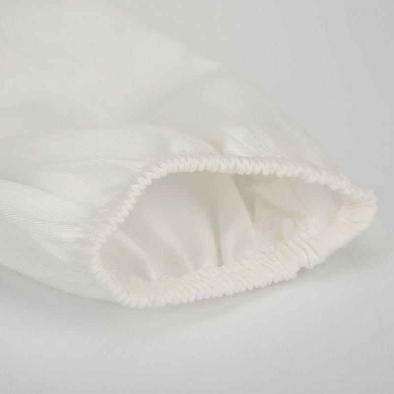 1 Pair Beekeeper Gloves Cotton Leather Apiculture Anti Bee Sleeves (White) A