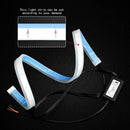 2X 60cm LED Switchback Headlight Sequential DRL Light Strip Tube Blue&Yellow  Hn