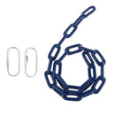 Durable 1.5M Metal Swing Chain Link Rope & 2pcs Snap Hook Swing Playset Blue
