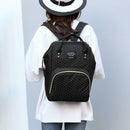 Dot Print Big Backpacks Mommy Maternity Bags Baby Care Diaper Bags (Black) A