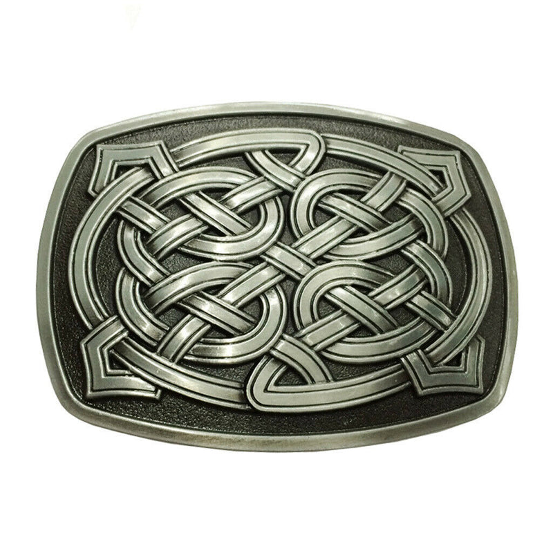 Novelty Classic Rectangle Celtic Pattern Belt Buckle Western Cowboy Rodeo