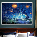 Halloween 5D Full Drill Round Diamond Painting DIY Embroidery Set Art Craft