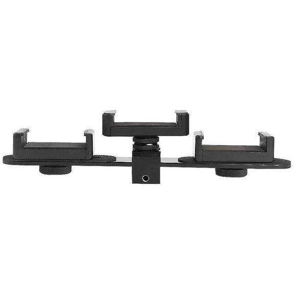 Universal Tripod Phone Holder Aluminum Alloy 360 Degree Rotation Holder w/3 Clip