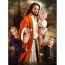 5D DIY Full Drill Diamond Painting Father Children Cross Stitch Embroidery