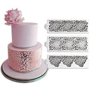 3pcs Rose Decorating Stencil for Wedding Cake Airbrush Stencil Plastic Templ Kw